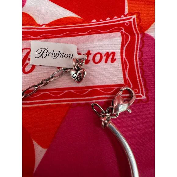 Brighton Mingle Bar Silver Tone Mingle Motif Scrolls Slender Bracelet NWT - Picture 3 of 10